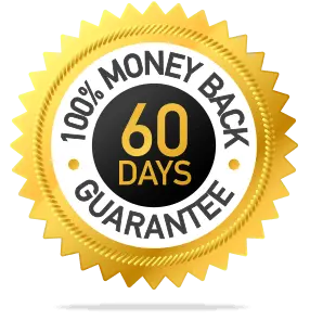Boostaro 60 day money back guarantee badge - risk free trial full refund return policy customer satisfaction